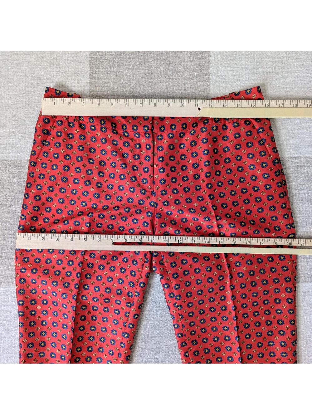 J. Crew Collection 100% silk medallion print ankle pants - Picture 4 of 8